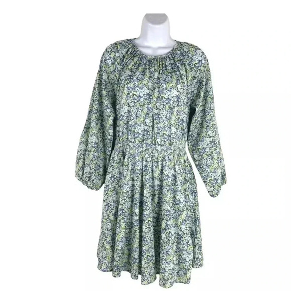 J. Crew Liberty Palermo Smocked Waist Mini Dress Thorpe Hill Medium NWOT - Picture 1 of 5